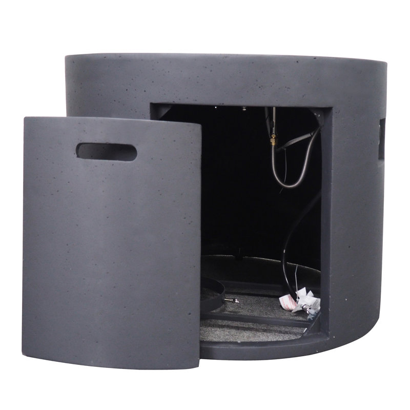 Table de feu 40 000, profondeur de 30,56 pouces, gris foncé, espace de réservoir pour Sure Pit - 31 po, finition grise, aucun assemblage requis