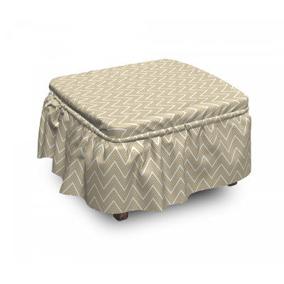 Box Cushion Ottoman Slipcover