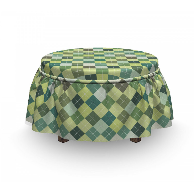 Housse pour repose-pieds traditionnel argyle