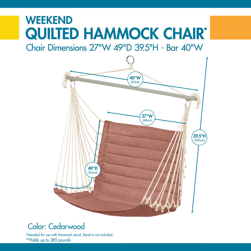 Weekend 1 Person Chair Hammock, Peach