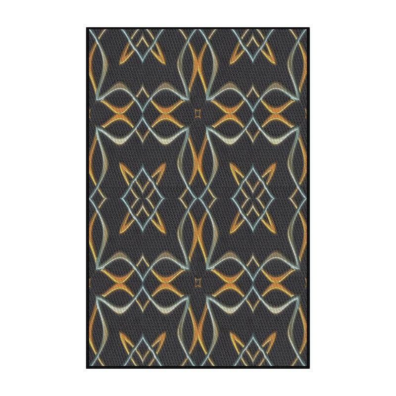 Noir du Sud-Ouest Tapis décoratif, Rectangle 8 pi x 10 pi