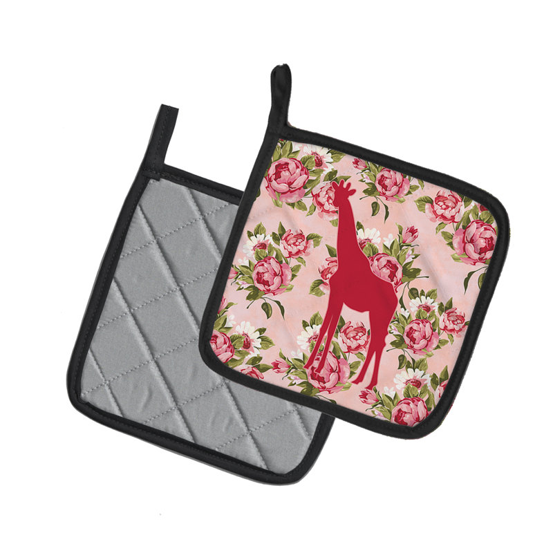 Bungalow Rose Floral Polyester Potholder