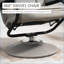 Fauteuils inclinables, fauteuil inclinable manuel pivotant en cuir de polyuréthane avec repose-pieds repose-pieds HOMcom | Gris ardoise | Base en acier-1160869090