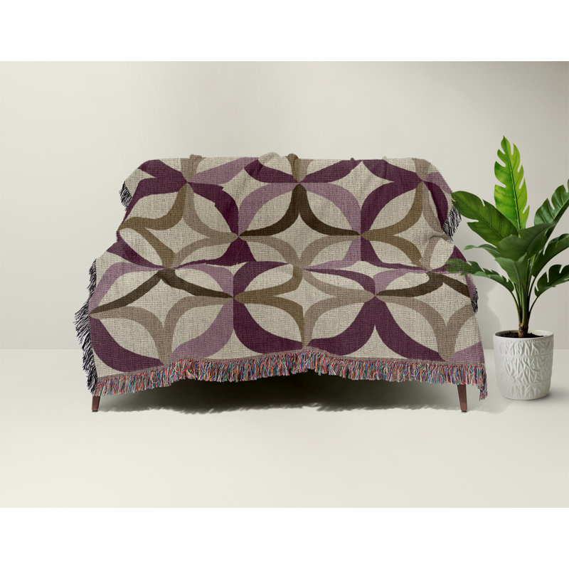 Jeté en mélange de coton Spectra, L 70 po x l 50 po, Mauve