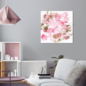 House of Hampton® Pretty In Pink Bouquet On Canvas Painting | Wayfair