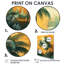 «Green Orange Palm Trees Swaying I - Palmiers et palmiers», art mural-12757973-12757976