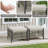 Outdoor PE Wicker Ottomans Set of 2 with Beige Cushions-194301512
