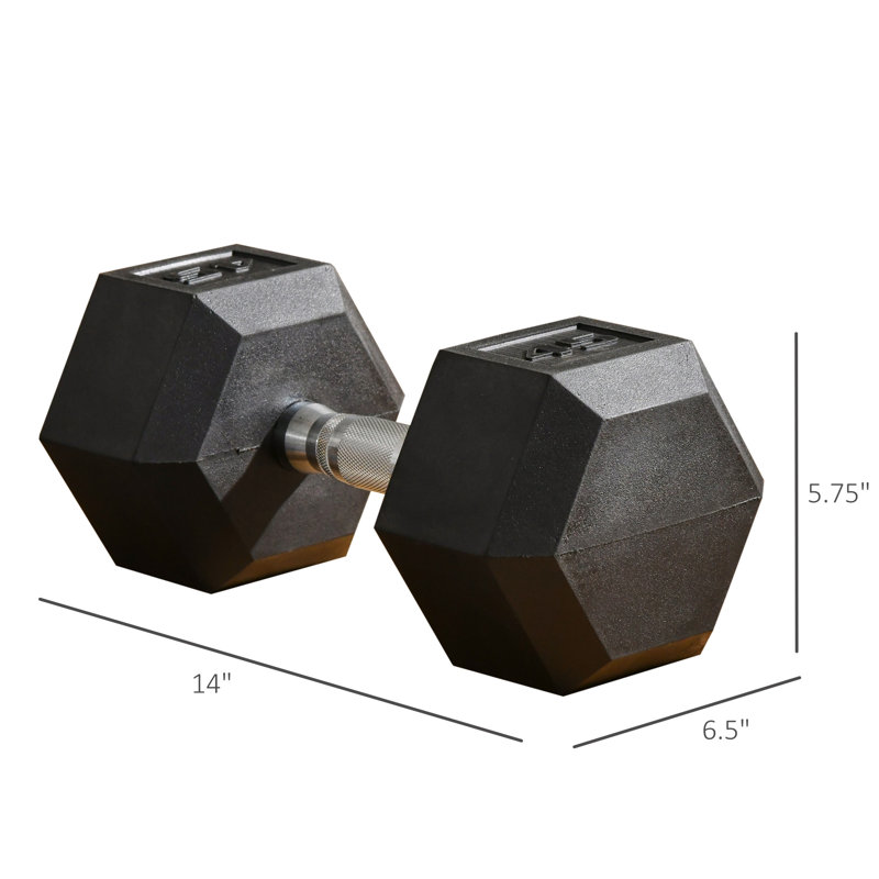 Haltères en caoutchouc de 45 lb Soozier