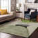 Premium Machine Washable Cerrito Amf547 Green Rug