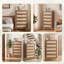 Commode 5 tiroirs Modern Rattan avec poignées en métal et pieds évasés-1513071402