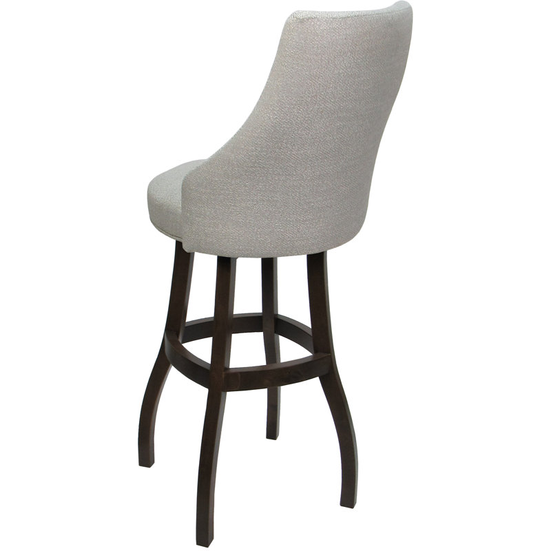 Tabouret de bar pivotant en bois massif, Brun