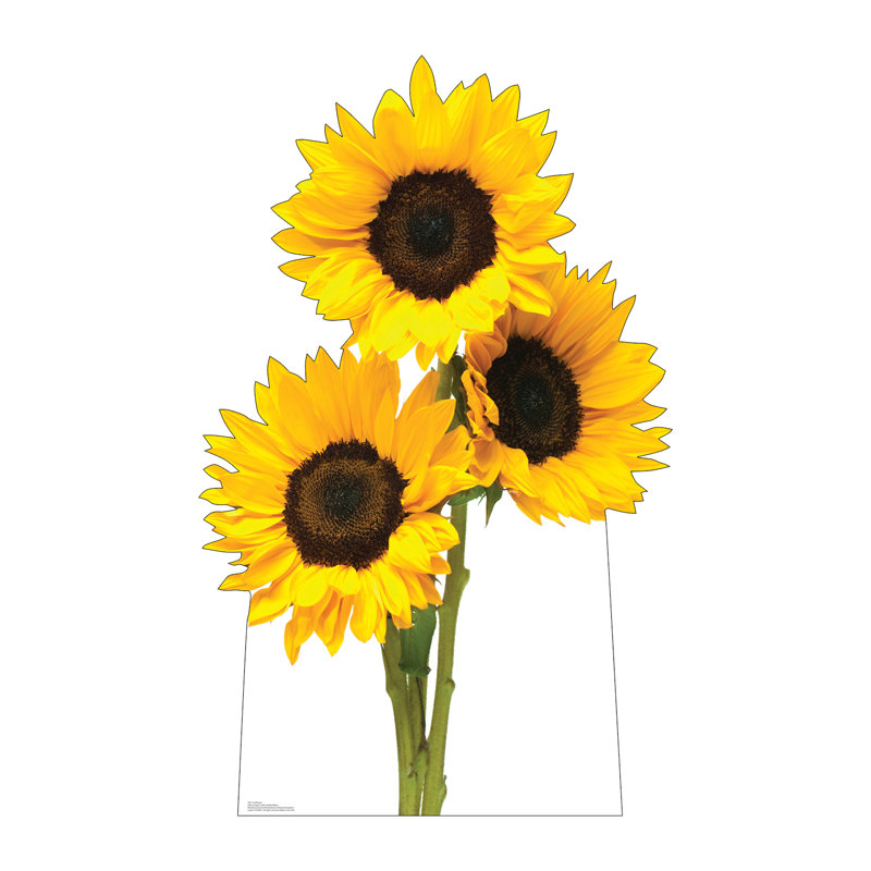 60'' Life-Size Sunflowers Cardboard Standup Decor