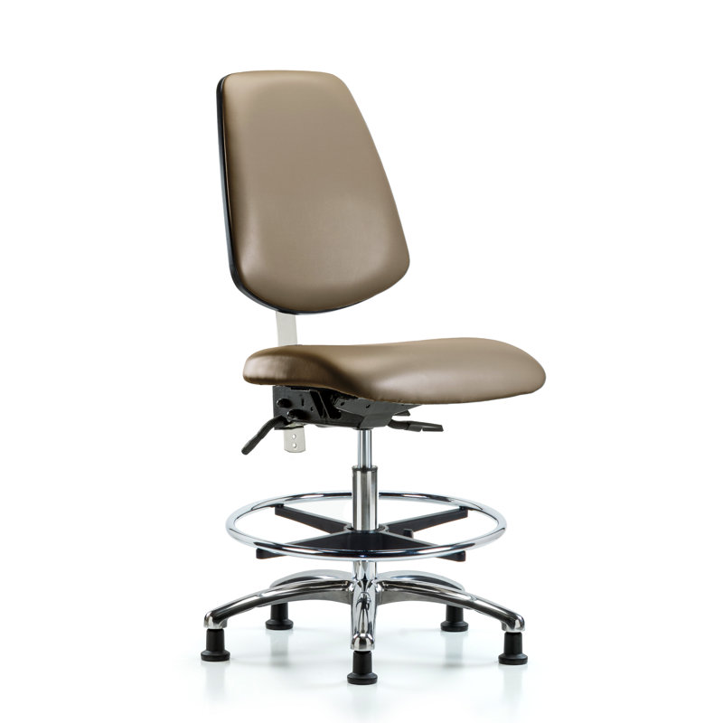 Chaise de dessinateur Miah, Patins, Inclus, Beige