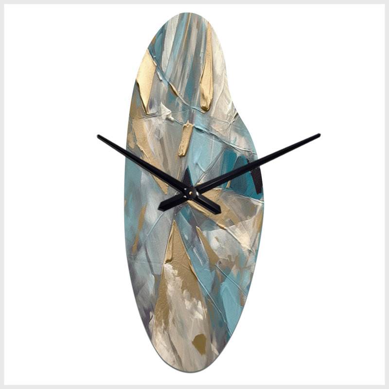 Horloge murale asymétrique en métal Dametri, Médium