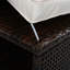 Méridienne double 51,18 po en osier de patio avec auvent et table d'appoint-169146236
