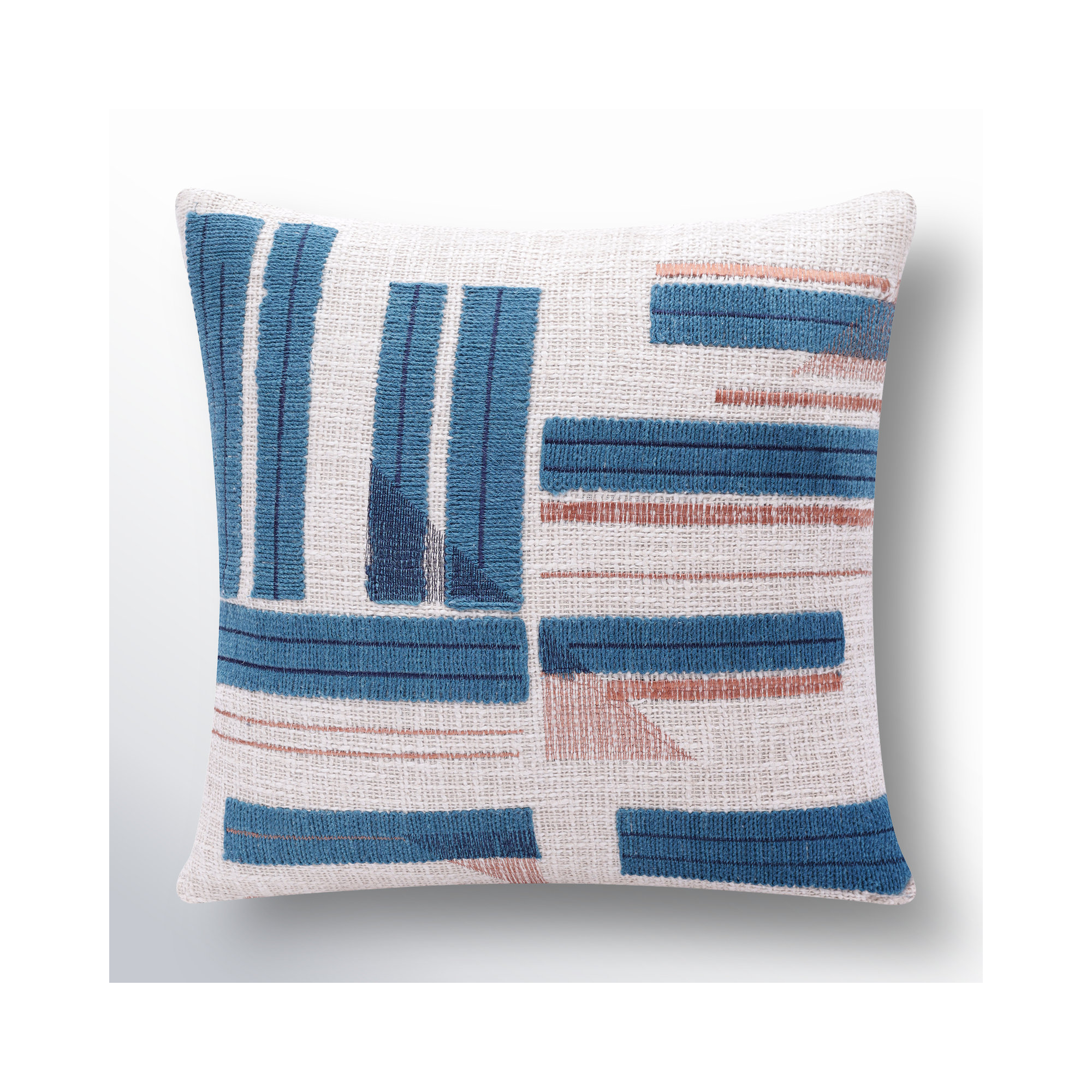 Malachy 20" Cotton Throw Pillow, Blue, Pillow Cover Only - No Insert