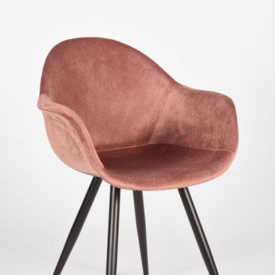 Feather 49cm H Velvet Upholstered Armchair