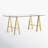 Dita Glass Top Metal Base Dining Table-593782721-593786572