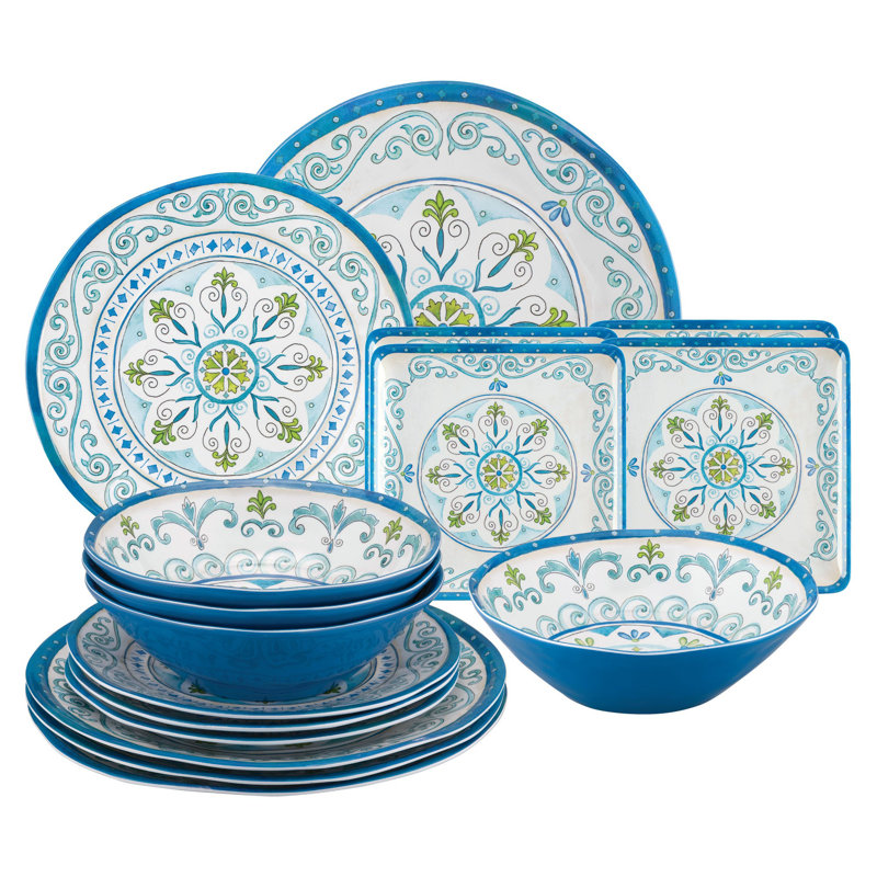Alden Melamine Dinnerware Set 16 Piece - Service for 4
