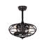 Ventilateur de plafond en cage 18,1 "avec télécommande, minuterie, ventilateur de plafond à 3 vitesses pour maison de campagne, salon de chambre à coucher (sans ampoules incluses)