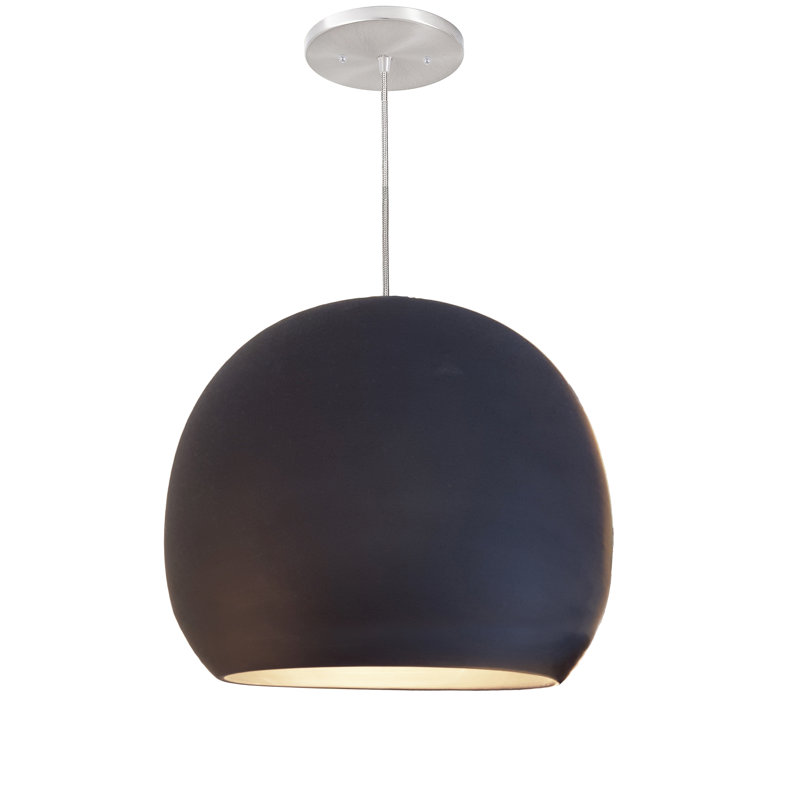 Clay 1 - Light Pendant, Brushed Nickel, Matte Black, 4" H x 5" W x 5" D