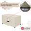 Porch Shield Patio Fire Pit Cover - Waterproof 600D Outdoor Rectangular Fire Table Cover Deck Box Protector - 48 X 24 Inch, Beige