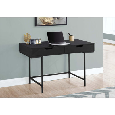Bureau d'ordinateur, bureau personnel, ordinateur portable, tiroirs de rangement, métal, contemporain, moderne