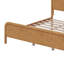 Structure de lit en bois avec tête de lit arrondie courbée, lambris vertical, lit plateforme de ferme avec support de lattes robustes, silencieux-132941760-132941763