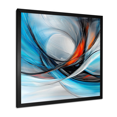 Disintegrating Order Of Blue And Red Fractal I - Abstract  Fractal Print Wall Art