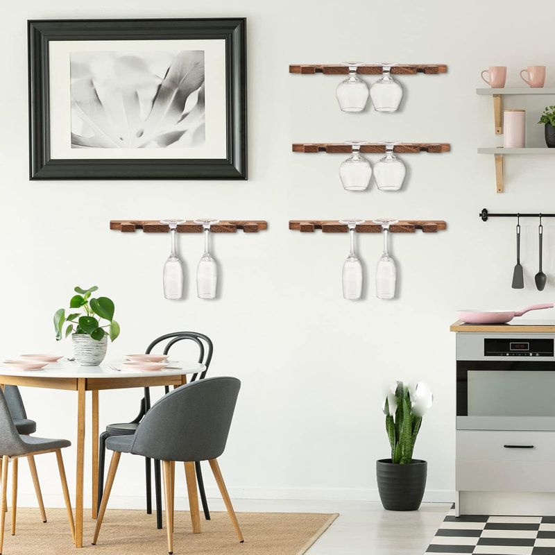 Wall Mounted Wooden High Footed Cup