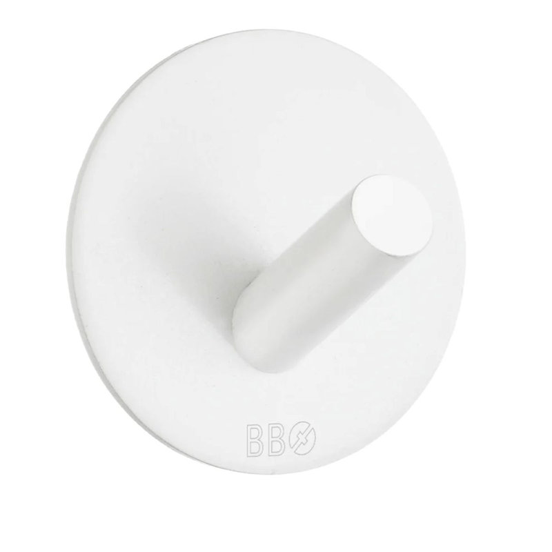 self-adhesive hook , White Matte Stainless Steel