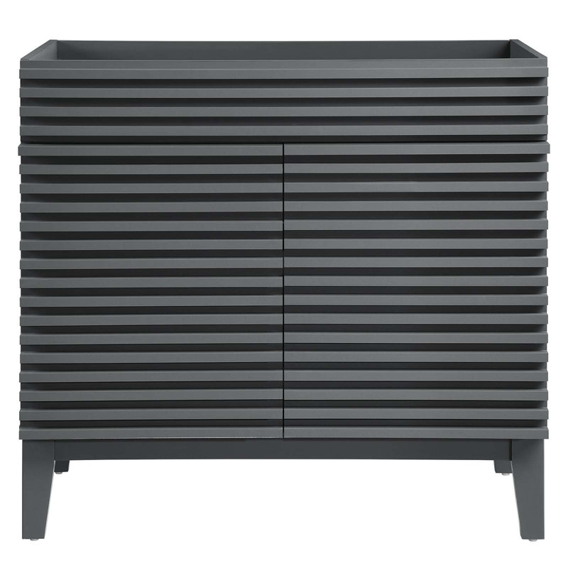 Base de meuble-lavabo simple 36 po Render, gris