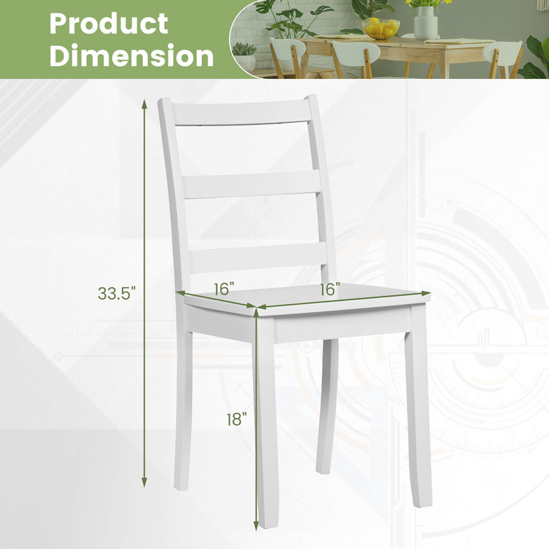 18'' H Side Chair, White