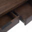 Console Hollander en bois massif de couleur brun noyer chaud
