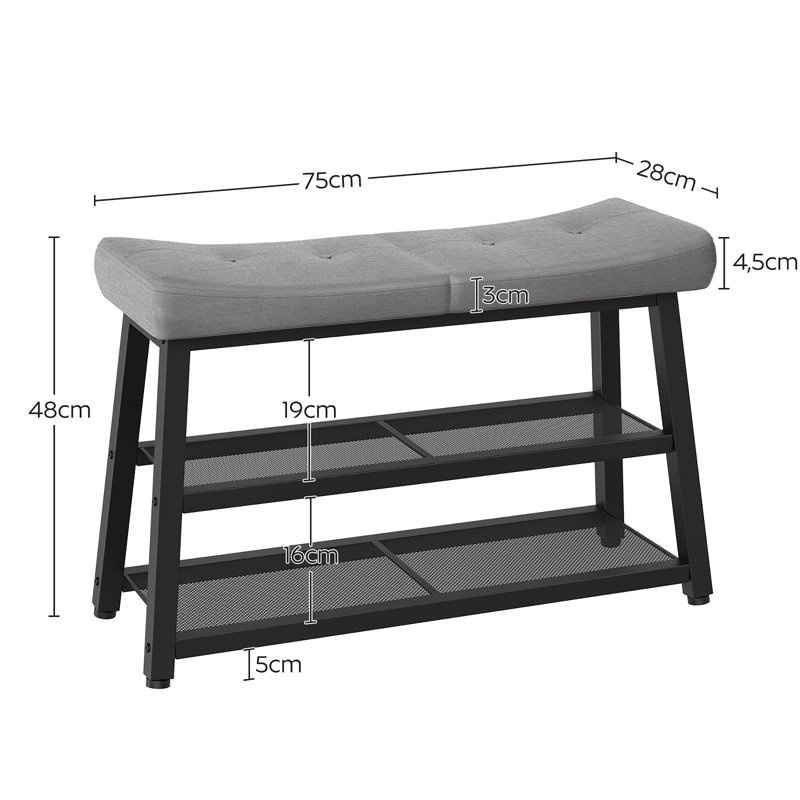 Shoe Bench, Gray