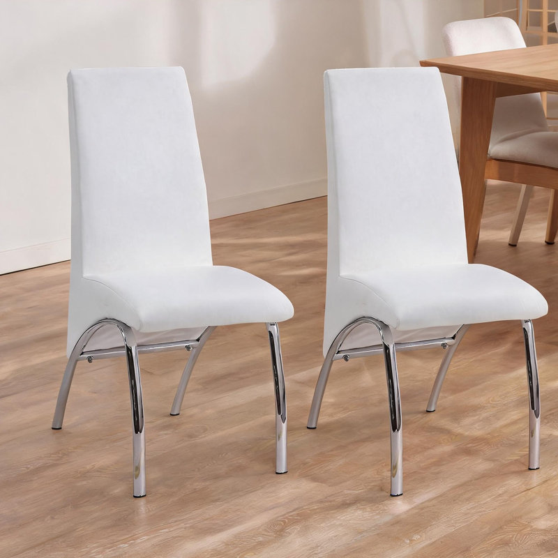 Armless Solid Back Side Chair (Set Of 2)