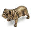 Figurine réaliste de bouledogue français vintage avec finition cuivre