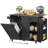 39.4" Kitchen Island with Power Outlet, Drop Leaf & Trash Can Storage, Rolling Cart with 3-Tier Spice Rack-288024797