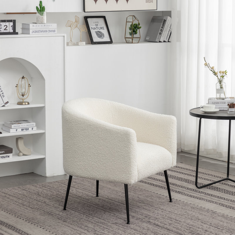 Fauteuil demi-tonneau l 28 po Hisakazu, Noir