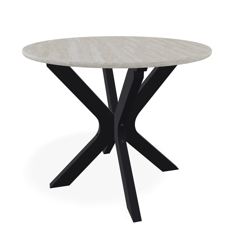 Table de bout d'extérieur 23 po, Blanc/Noir
