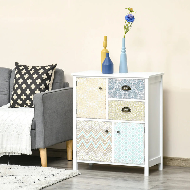 Drawer Table Sideboard Multi-Purpose Storage Chest Entryway Living Room Bedroom Furniture Organizer Unit