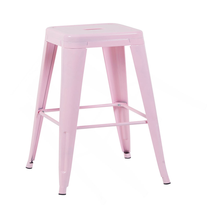 Tabouret à hauteur de comptoir 30 po, ensemble de 4 tabourets de bar en métal sans dossier, non empilable, amovible et facile à assembler, permettant d'économiser de l'espace pour un îlot de cuisine / bar / café / salle à manger