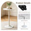 Ensemble de table de bar 24 po en MDF blanc avec 3 tabourets de bar, base en fer mat, comptoir moderne pour la cuisine, la salle à manger et le café-579337166