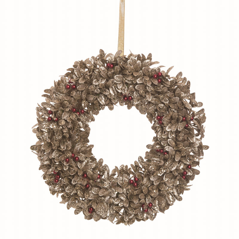 Couronne en plastique à feuilles 16 po