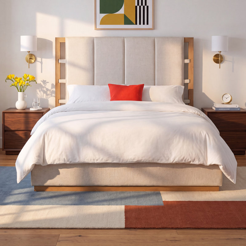 Pava Upholstered Standard Bed, King