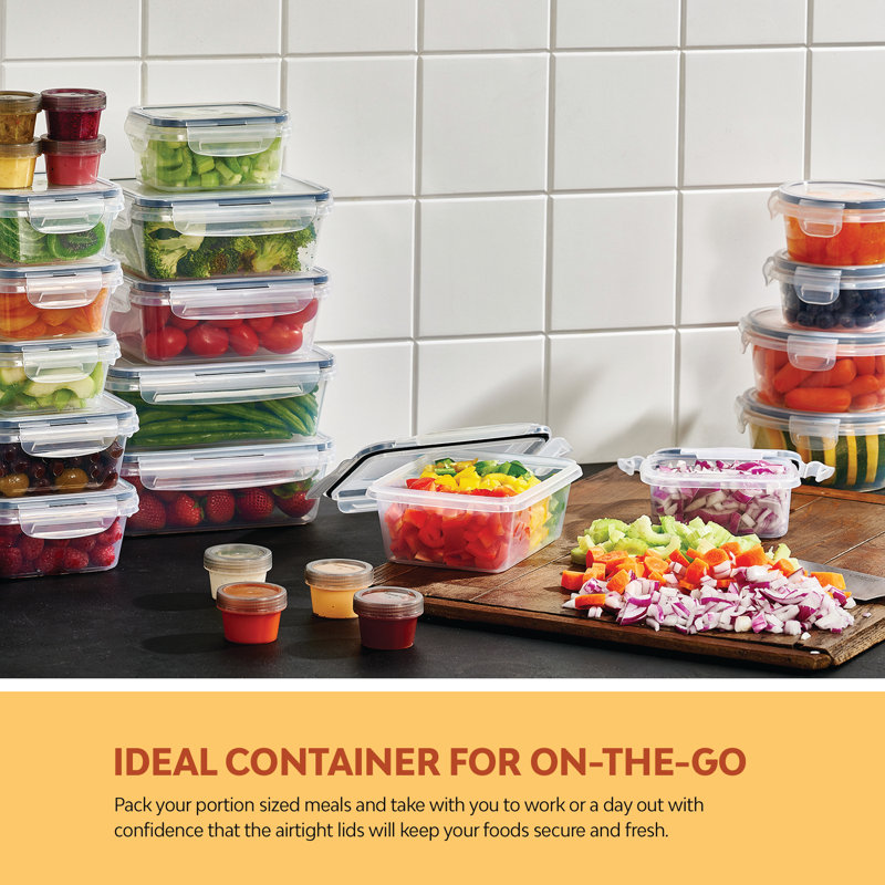 Ensemble de 24 contenants alimentaires hermétiques Airtight