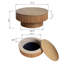 Table basse 31,5 "ronde avec rangement Table d'appoint moderne en placage de bois massif pour salon, chambre à coucher, appartement ou bureau, bois naturel-48784440
