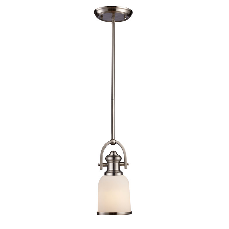Mini-luminaire suspendu 1 lumière de 5 po Brooksdale - nickel satiné