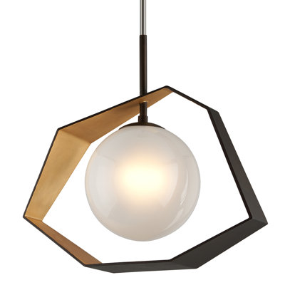 Luminaire suspendu géométrique à 1 lumière Origami