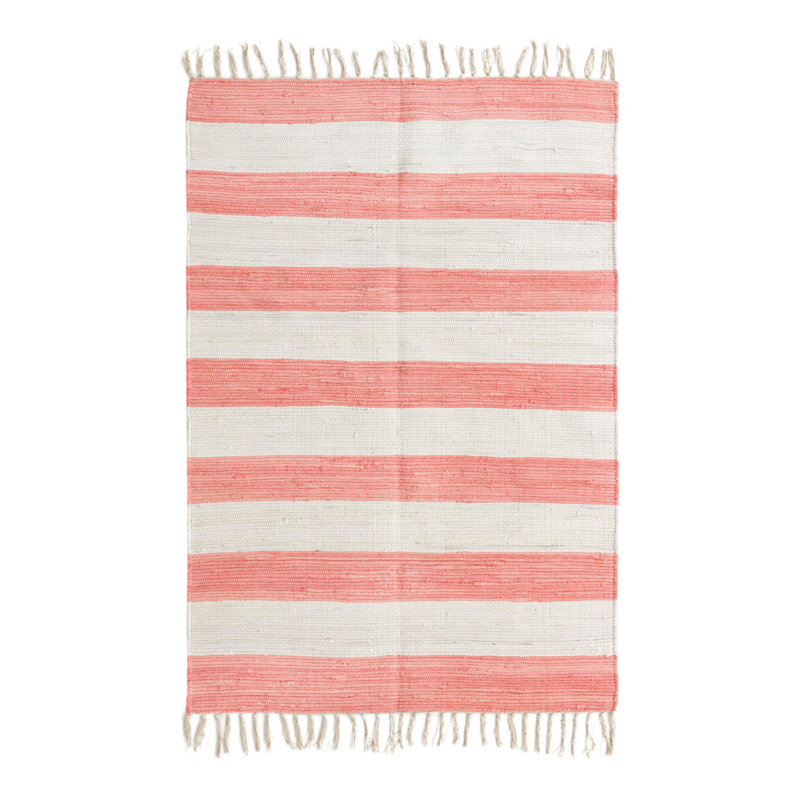 Clerestory Cotton Striped Indoor Rug, Rectangle 4'1" x 6'1"